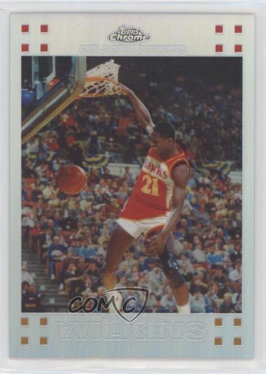 2007-08 Topps Chrome Refractor 857/999 Dominique Wilkins #94 HOF 5b9