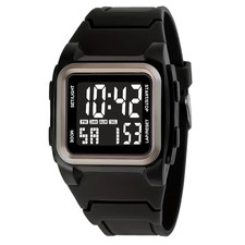 Stylish Square Large Screen Sports Electronic Watch Night Light Wrist Watch Gift