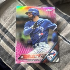 2016 Topps Chrome Pink Refractor Kevin Pillar #102 Toronto Blue Jays