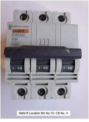 Merlin Gerin Multi 9 C60HC Leitungsschutzschalter dreipolig 20 A