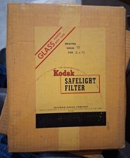 Pair Of Wratten Series 10 8x10 Kodak Safelite Filter Written. BOX 1