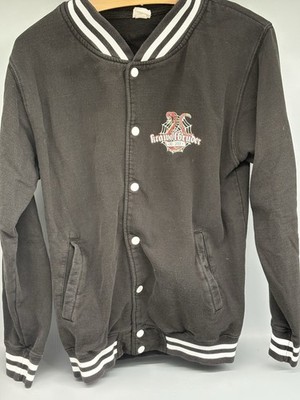 Krawallbrüder College Hoodie Jacke L Varsity Jacket Schwarz Band Merch