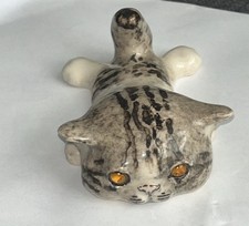 Winstanley Hand Painted Small Tabby Flat Squashed Kitty Cat Size 1