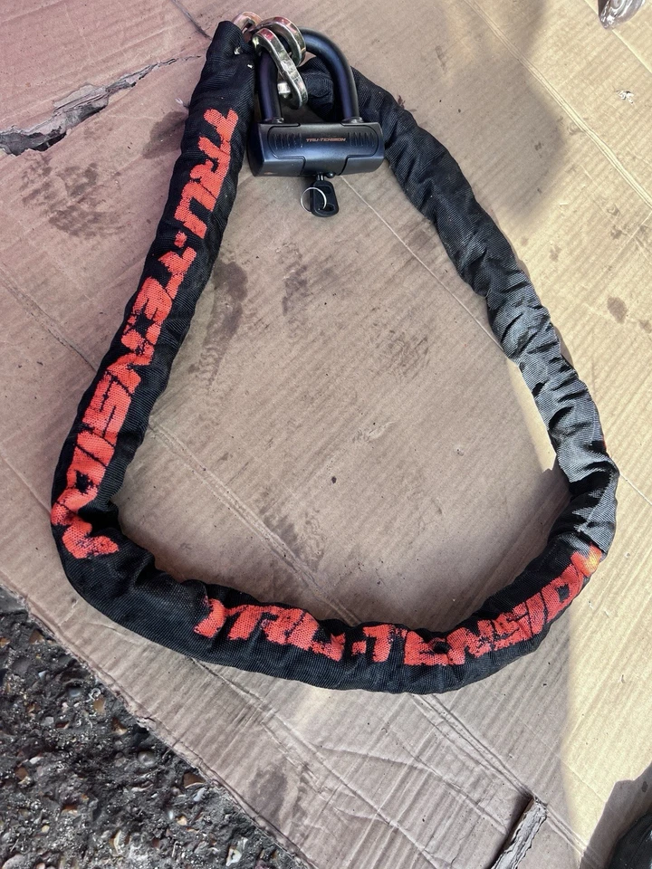 Security Metal Motorbike Chain Lock Padlock Heavy Duty - Image 4 of 4