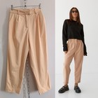 H&M Peach High Waisted Tailored Straight Leg Trousers Pants Size 2 — photo 2