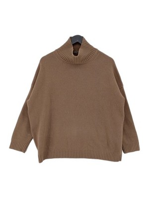 Weekend Max Mara Damen Pullover XS Braun 100% Wolle Rollkragenpullover