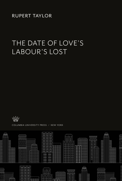 Rupert Taylor | The Date Of Love's Labour's Lost | Buch | Englisch (2020)-image