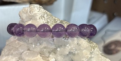 10 Mm Round Amethyst Adjustable Bracelet