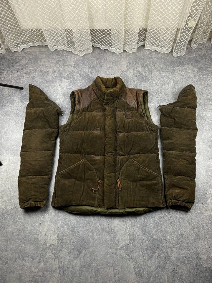 Chevignon Togs Unlimited down puffer jacket with leather shoulder panels Size L - Image 2 of 4