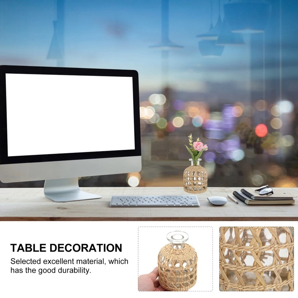 Deko Vasen Glasflaschen Esszimmertischdekoration Kristallblumenvase - Bild 2 von 4