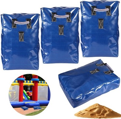 4pcs Vinyl Sandbags, Bounce House Inflatable Water Bounce House Heavy Duty Sa...