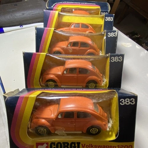 Corgi Volkswagen 1200 Orange Diecast Car Model 383 Vintage Collectible Vehicle