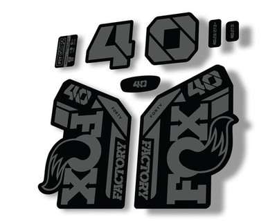FOX 40 2021 Factory Forks Suspension Decals Sticker Set Adhesive Gray