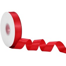 Red Satin Ribbon 1 Inch x 50 Yards   Double Faced Christmas  Valentine  s Gif...