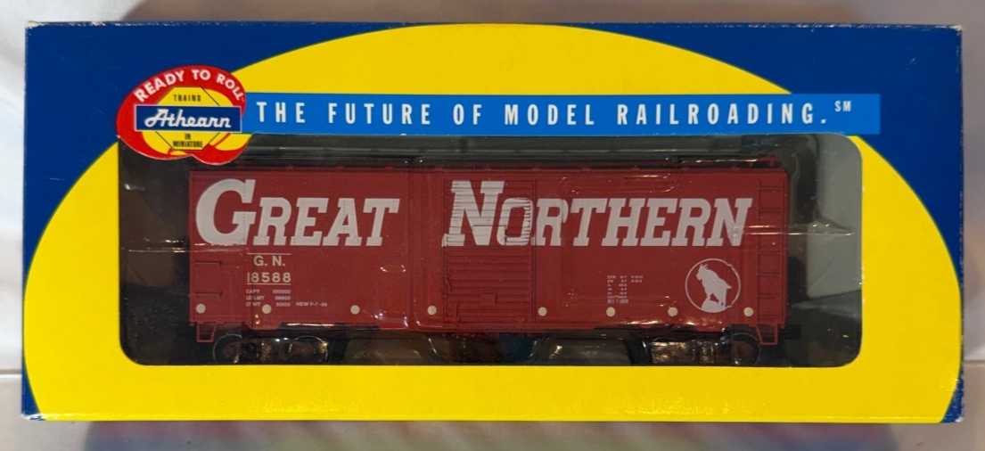 🚂HO Athearn HO 40'  70467  Great Northern  Box Car #18588🚂