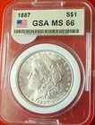 1887 Morgan Silver Dollar Coin UNC MS Beautiful Stunning Strike (2)