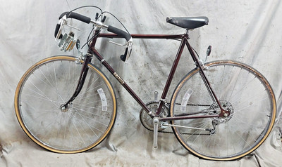 1983 Sanwa Touring Road Bike Large 58cm Burgundy Red Lugged Steel Vintage Java ~