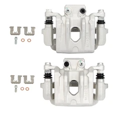 For Kia Sorento 11-19 Hyundai Santa Fe 10-16 2pcs Silver Rear Brake Calipers