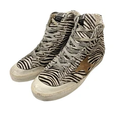 GOLDEN GOOSE GGDB Francy Penstar Classic ZEBRA Pattern EU:38 US:8 Women Sneakers