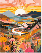 Paint by Numbers Kit for Adults Beginners  Kids Ages 8-12,1 Pack 16X20 Inches C