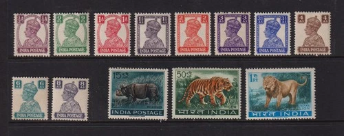 India - 13 Mint, NH stamps