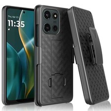 For Motorola Moto G/Stylus 5g 2025 - Case with Belt Clip Swivel Holster Combo