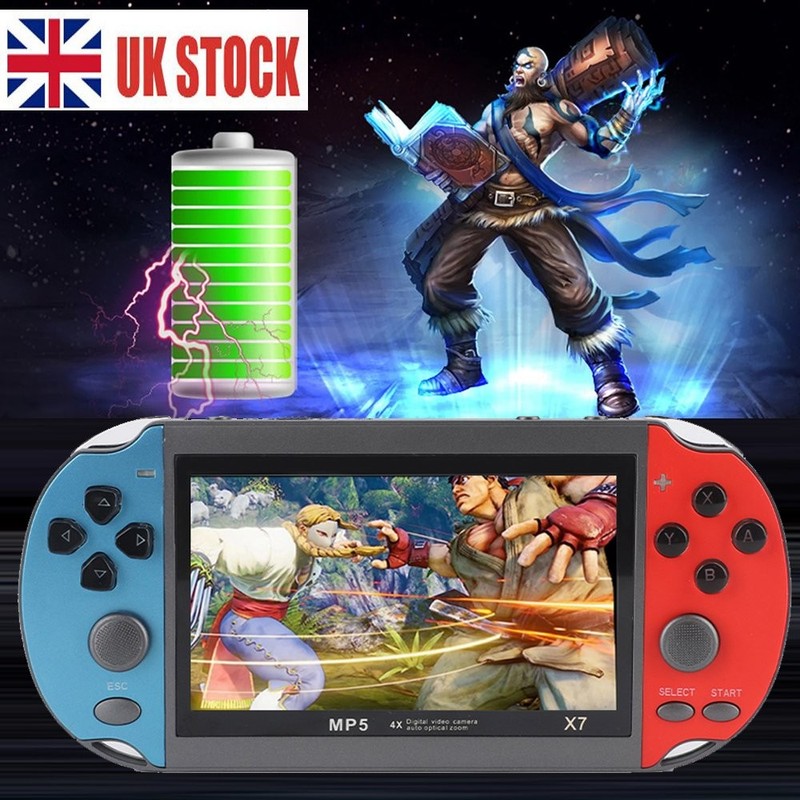 Retro Handheld Game Console 2000+ Games Video Games X7 4.3" Consoles 8GB Gifts
