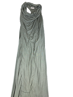 Helmut Lang Maxi Dress Womens XS Olive Green Modal Cowl Neck Draped  Racerback | eBay