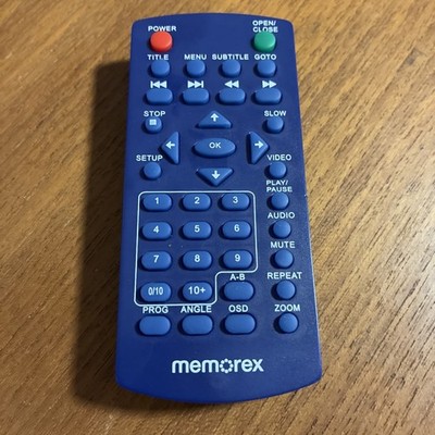 Memorex DVD Player Remote Control MVD2040BY ''R'' Blue Replacement Mvd2040