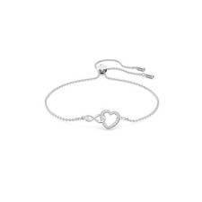 Image of Swarovski Womens Bangle, Crystals, Rhodium Medium, plated/White