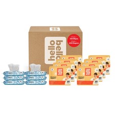 Hello Bello Diapers Size 2 10-16 lbs 240 Count Hypoallergenic Wipes Mega Pac