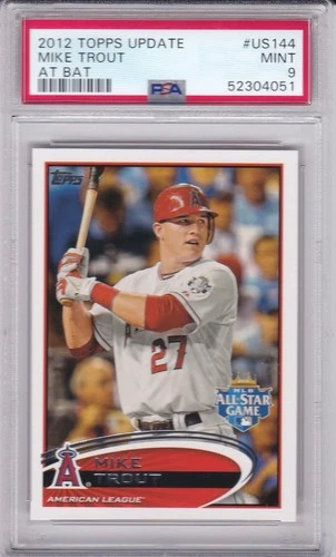 MIKE TROUT ROOKIE CARD Topps Update #US144 MLB $$ RC Angels Baseball PSA 9 MINT