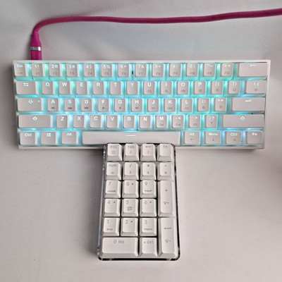 Lot 2 White CK MK61 Typing Keyboard W Numeric Typing Pad No Power Cord Included