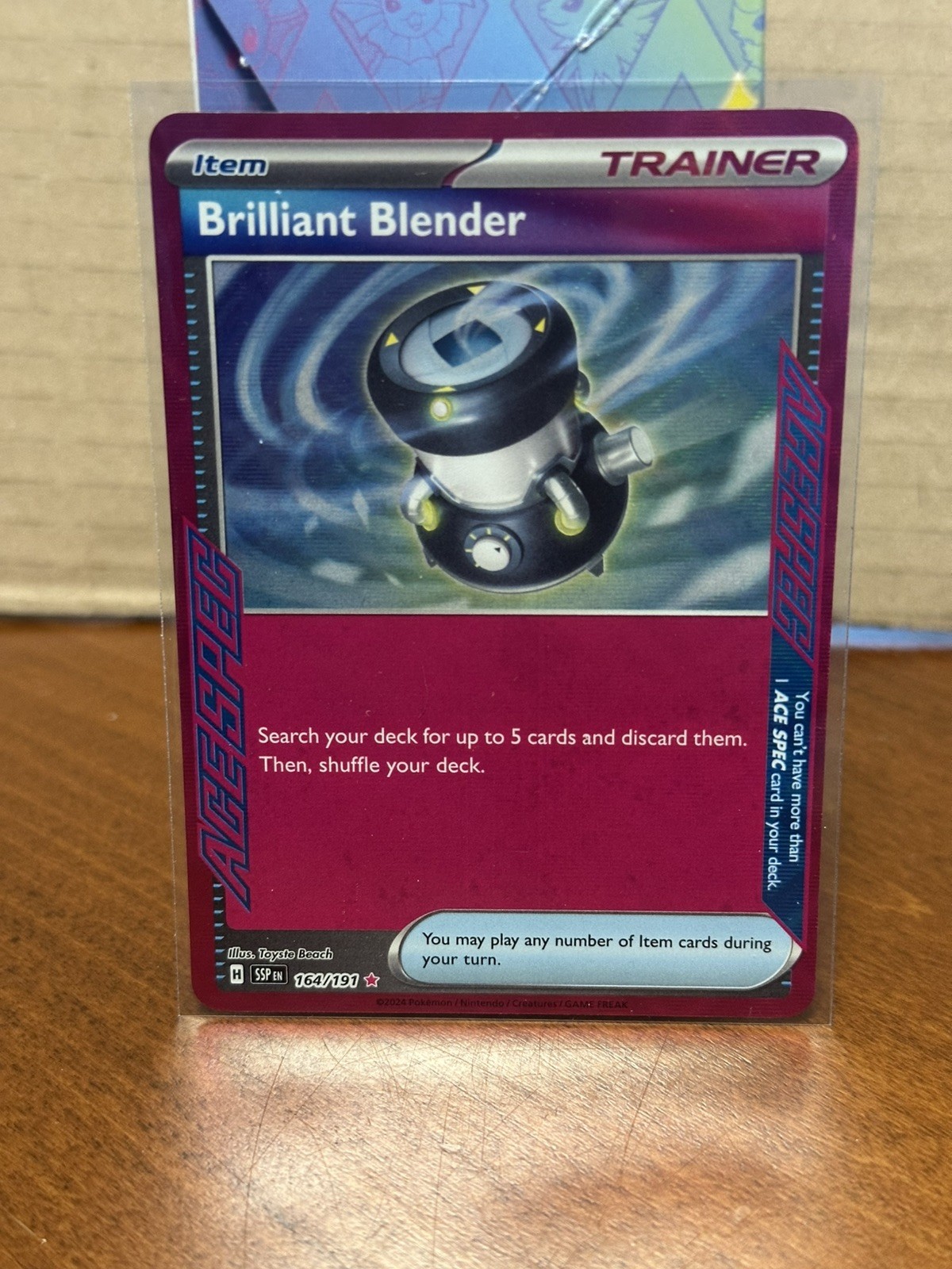 Brilliant Blender - 164/191 Pokemon Surging Sparks ACE SPEC Rare NM pack fresh