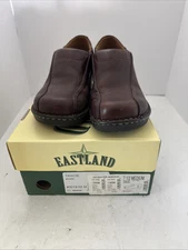Eastland Clogs Women's Sz 7.5 Brown Leather Slip-On Round Toe Comfort Shoes 31