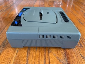 Sega Saturn gray Japanese console system + 10 games + 2 controllers memory card