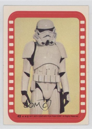 1977 Topps Star Wars Stickers #43 Stormtrooper -- tool of the Empire — Raw