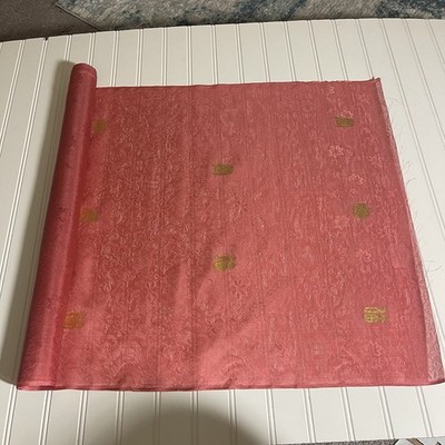 SILK Light Red FABRIC 8 Yards x 22 Inches Wide or 288 Inches x 22 Wide