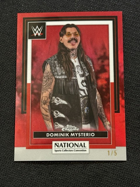 2026 Topps WWE Chrome Dominik Mysterio NSCC Red /5 National Exclusive Dirty Dom
