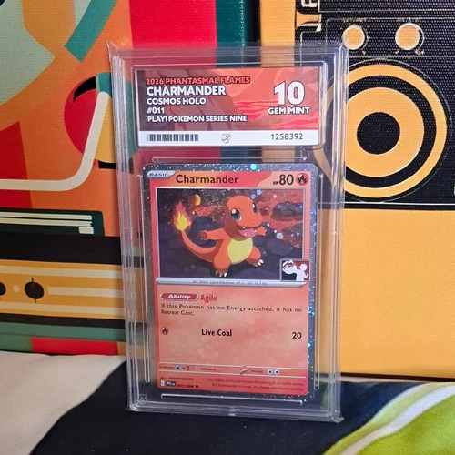Ace Grading 10 Charmander 011 Phantasmal Flames Cosmos Holo English 2026