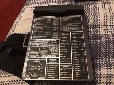 Vtg 1995 Sporty's Pilot Shop 4014A Aircraft Checklist Kneeboard ICAO Alphabet