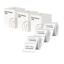 B1 B21 B3S Label Maker Tape, 3 Rolls Adapted Label Print Paper Mini Labels St...