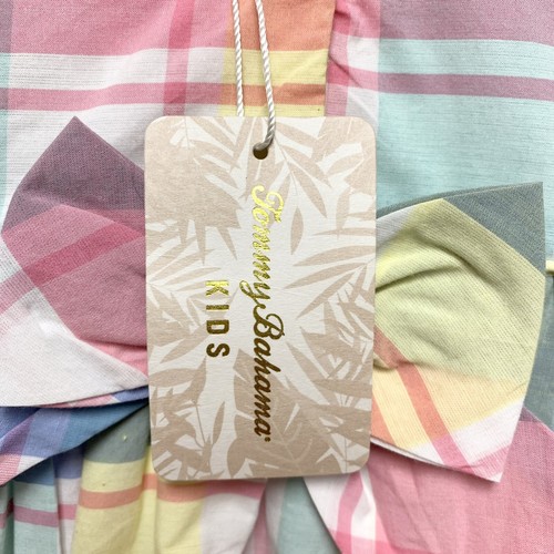 Tommy Bahama Girls Pastel Plaid Ruffle Dress Size 7 Spring Easter Sundress Party - Picture 8 of 9