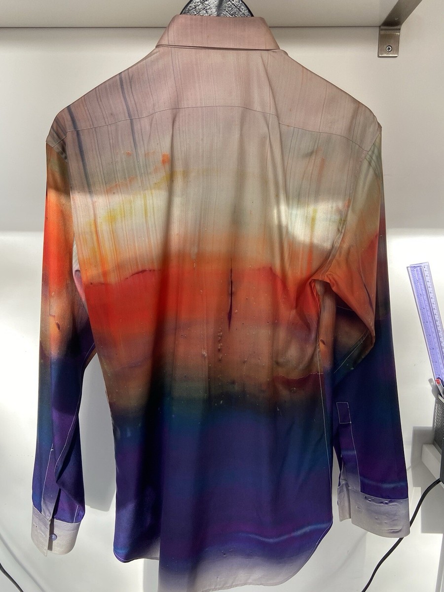 トップス BERLUTI Lev Khesin Silk Shirt 21aw Berluti LEV KHESIN X BERLUTI Crewneck T-shirt with Degradé