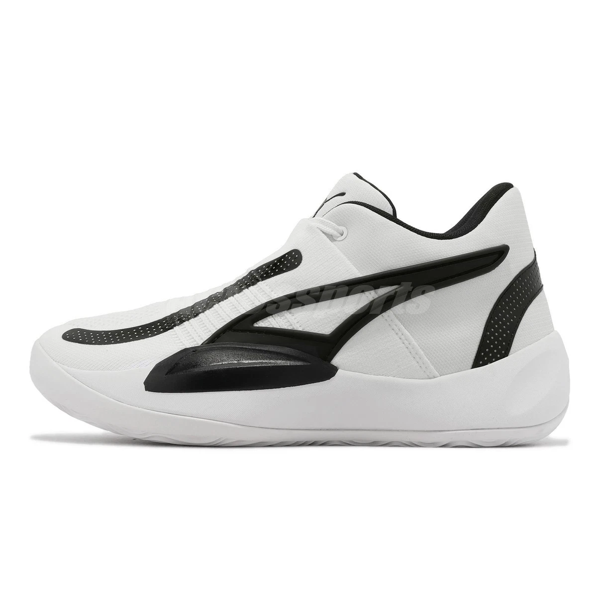 Puma Rise Nitro White Black Men Sports Basketball Shoes Sneakers