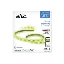 WiZ Connected Wi-Fi LED Strip 13FT Starter kit(2m+2m), No Hub Required, White