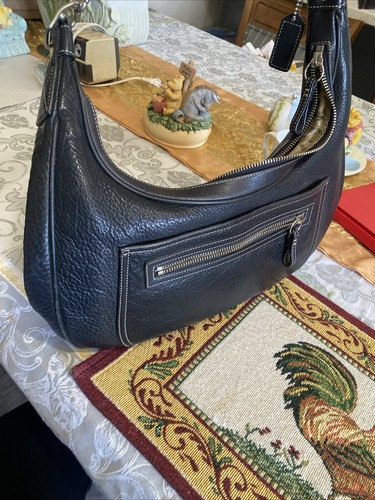 Vintage Coach Black Pebbled Leather Crossbody/Shoulder M3S-4463, Rare