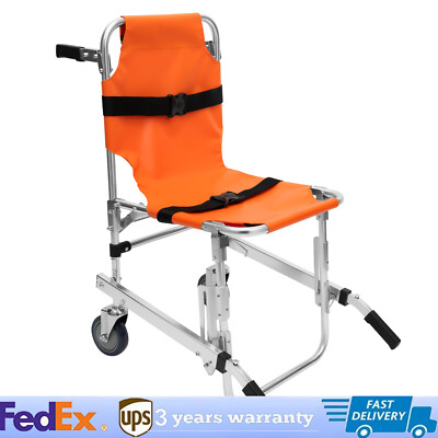 Stair Chair for  Medical Emergency Evacuation 2 wheel Lift Fast Ship Orange