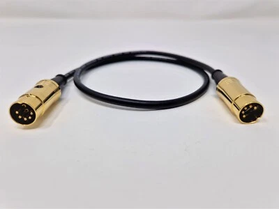 FUTUREBEAT MEDIA Quad 5 Pin to 5 Pin Din Plug Gold Plated Cable Interconnect Pure OFC Lead