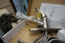 Single Loop Handle Pull-Out Kitchen Faucet - Satin Nickel Finish. PART 29603